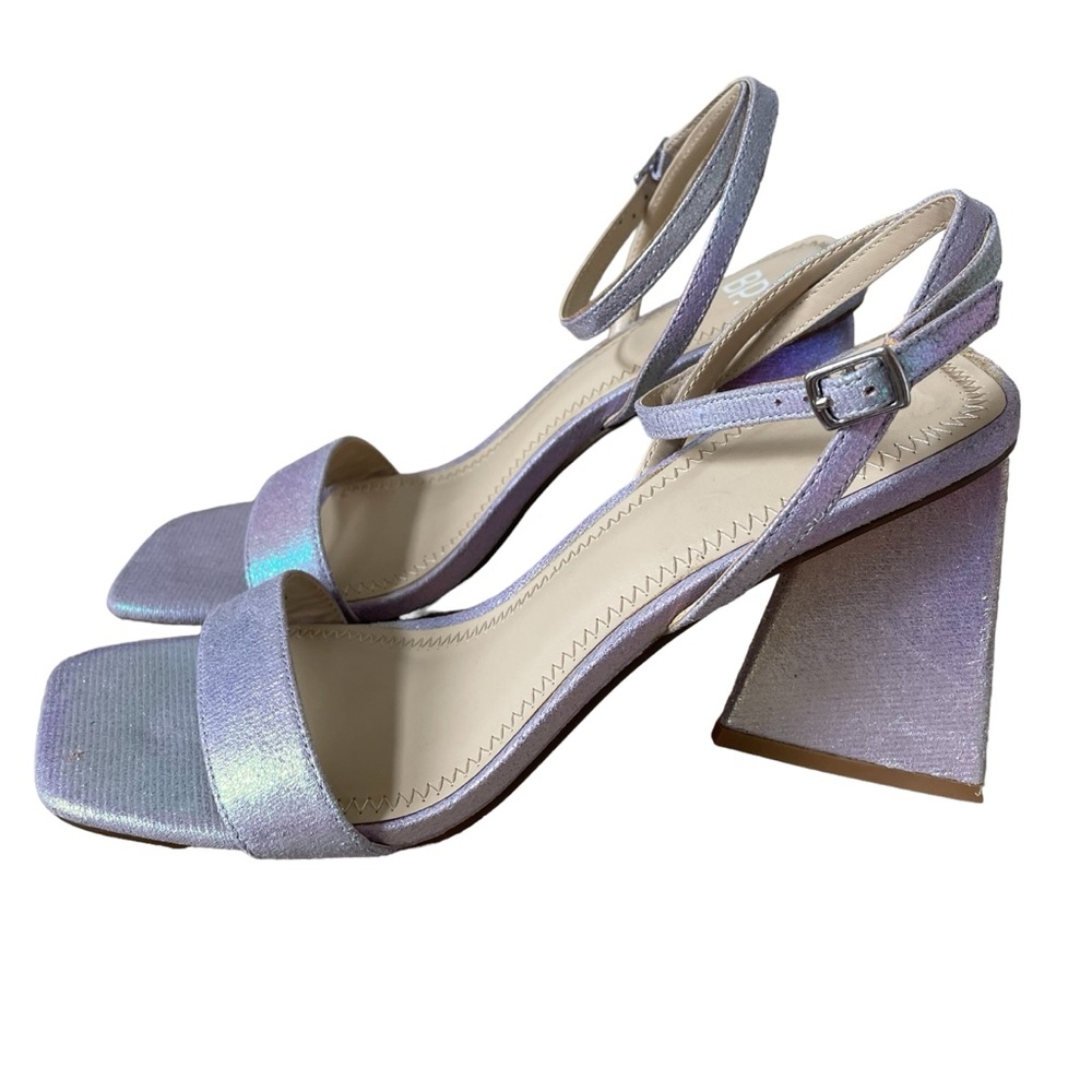 BP Parker Purple Iridescent Square Toe Heels Size 8 Party Homecoming Going Out